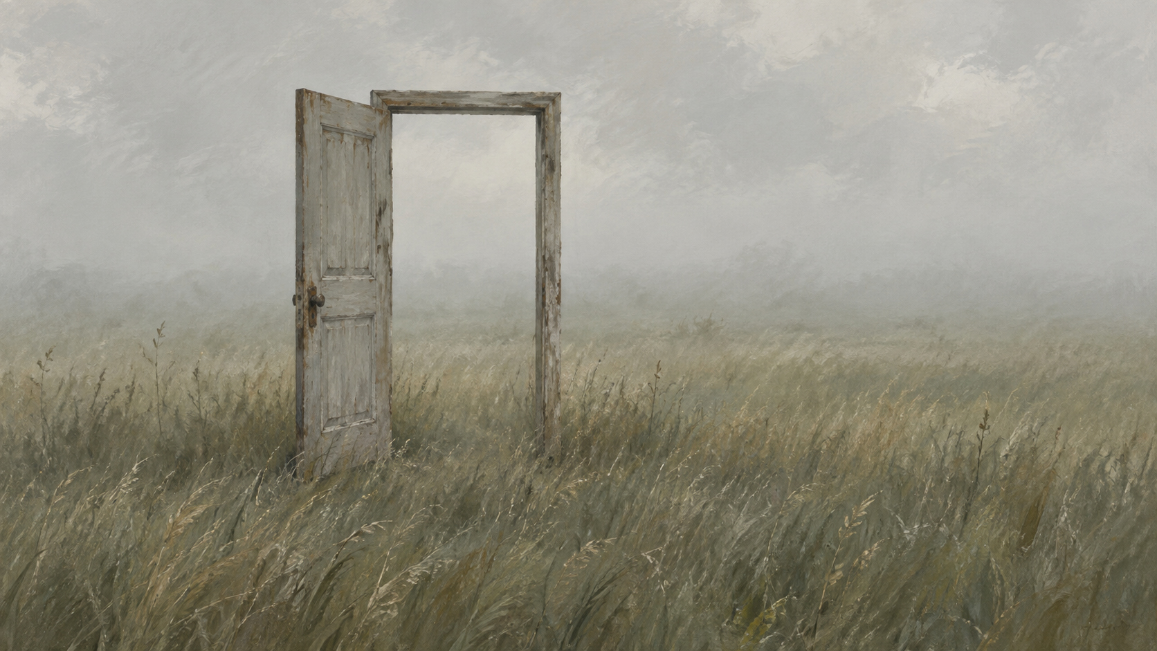Open door symbolising the roads not taken and the lives we might have lived